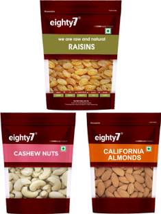 Eighty7 California Almonds Cashews and Raisins Combo