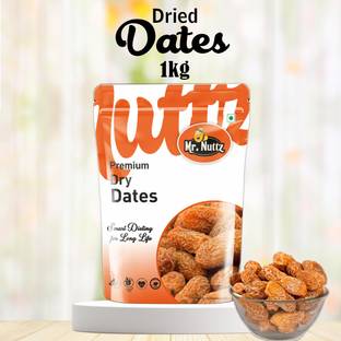 Mr.Nuttz Yellow Dry Dates | Peela Sukha Khajoor | Dry Chuhara | Pili Kharak (1KG) Dry Dates