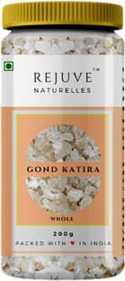 Rejuve Naturelles Premium Gond Katira - 200 Gram PET Jar (Tragacanth Gum) Dried Gum
