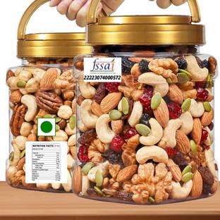 SHIVAAY trial mix dry fruits 1kg kaju , badam , dakh , khajur , awla etc Almonds, Cashews, Raisins, Pistachios, Walnuts, Apricots, Assorted Seeds & Nuts, Dates