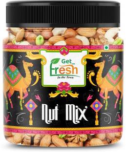 Get Fresh Mixed Dry Fruits Trail Mix|Healthy Resealable Snack Pack| Nutritious Snack with Almonds, Cashews, Pistachios, Raisins