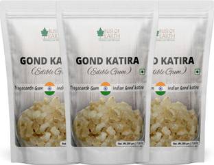 Bliss of Earth Gond Katira Pure Organic Edible Gum Tragacanth Gum Gond for Laddu Making & Sweet Dried Gum
