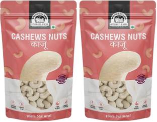 WONDERLAND Foods Raw Cashew Premium White (Pack of 2 x 400g each) Cashews Cashews