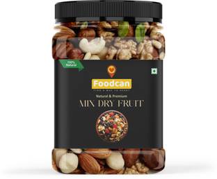 FOODCAN Mix Dry Fruit Cashews, Almonds, Raisins, Apricot, Walnuts & Seeds Assorted Fruit