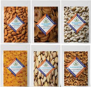 BalSo Almond(100g) Cashew(100g) Kishmish(100g) Pista(100g) WalnutGiri(100g)Anjeer(100g Almonds, Cashews, Raisins, Walnuts, Pistachios, Figs
