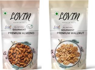 LOVIN 2 in 1 Dry fruits combo pack of Almond, Walnuts (2 x 500 g) Almonds, Walnuts