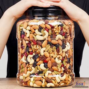 YUGNUTS Mix Dry Fruit | Panchmeva | [ 1 KG )(JAR) ] Almonds, Apricots, Cashews, Raisins, Assorted Fruits & Nuts