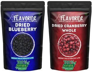 FLAVORIDE Berries Combo Pack Dried Blueberries & Cranberries Dry Nuts & Fruits