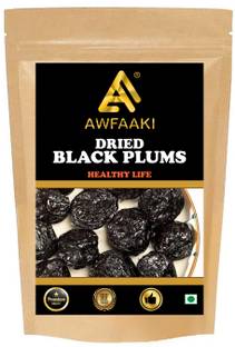 AWFAAKI Dried Black Plums | Dehydrated Whole Black Plums | Dried Jamun 250 g Plums