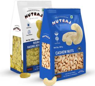 Nutraj Combo of (Kaju & Kishmish) 500g Each Cashews, Raisins
