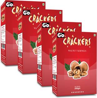 Go Crackers Light Amber Halves Walnuts Kernels 1 Kg (250g x 4) Walnuts