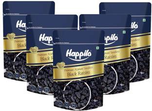 Happilo Premium Afghani Seedless Black Raisins | Munakka Dry Fruits Raisins