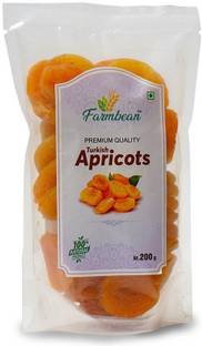 Farmbean Turkish Apricots|Edible Raw Apricot Dry Fruits|Healthy Morning Snack|Gluten Free Apricots