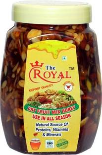 THE ROYAL Honey DryFruit Mix 500g Cashews, Walnuts, Pistachios, Figs, Almonds, Apricots, Raisins, Dates