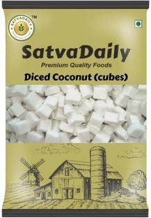 SatvaDaily Daily Diced cut dry coconut 250g cobri copra small cubes sankranthi pongal lohri Coconut
