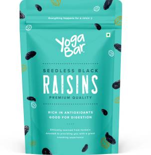 Yogabar Premium Seedless Black Raisins Value Pack | Kali Kishmish Raisins