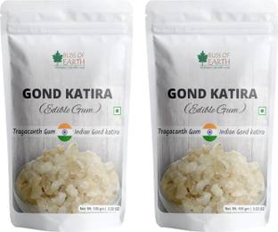 Bliss of Earth Gond Katira Pure Organic Edible Gum Tragacanth Gum Gond for Laddu Making & Sweet Dried Gum