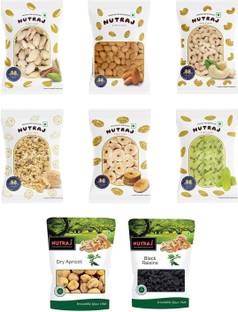 Nutraj Dry Fruits Combo with Black Raisin, Pistachios, Almonds, Cashews, Raisins, Figs, Walnuts, Apricots