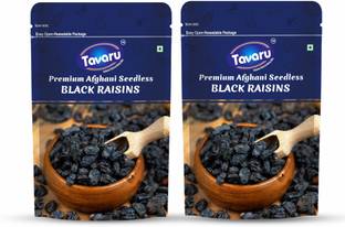 Tavaru Premium Afghani Seedless Black Raisins, Dried Fruit Rich in Antioxidants Raisins