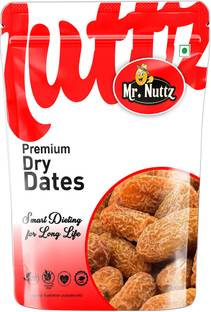 Mr.Nuttz Premium Dates (Dry Yellow Dates/ Peela Chuara, Khajoor 500g) - Dry Dates