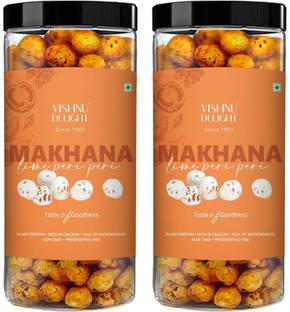 VISHNU DELIGHT Crunchy, Healthy, Tasty Peri-Peri Flavored Makhana Combo (180 g) Fox Nut