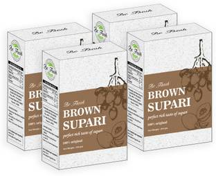 BE FRESH Brown Supari - Sekel Supari - Roasted Sopari - Betel nuts - Areca Nuts Pack of 4 Assorted Nuts