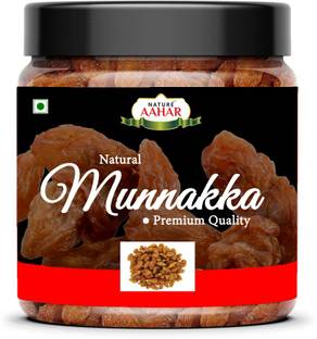 Nature Aahar Raisins With Seeds (Large Munakka) Superior Quality, Grade- King Size Raisins ( Raisins