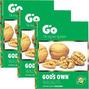 Go Organic Light Broken Walnuts kernels 750g (Each 250gm ) Walnuts
