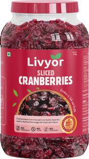 LIVYOR Premium Sliced Cranberries | Natural Dried Cranberries