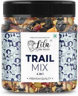 lila dry fruits Trail Mix(Cashew, Almond, Walnut 2pc, Dried Berries, Raisins)1kg Jar Pack