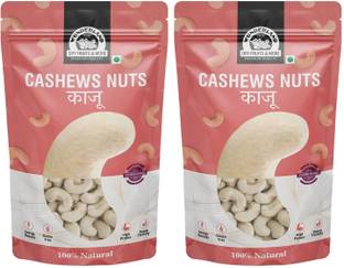 WONDERLAND Foods(Device) 100% Natural Premium Quality Plain Raw Cashews, 400g Pack of 2 (200g Each) Cashews