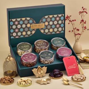 Rawfruit Diwali Dryfruits Combo Pack Cashews, Almonds, Raisins, Walnuts, Dates, Pistachios