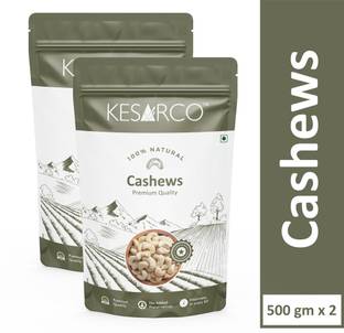 KESARCO 100% Natural Premium Whole Cashews , Kaju nuts, Gluten Free - 1 kg Cashews
