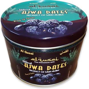 Al Qusai Ajwa Dates 500gm Tin Pack Wet Dates