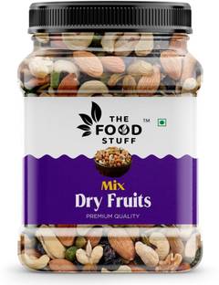 THE FOOD STUFF MIX DRY FRUITS 1KG|PANCHMEWA|RICH IN FIBER|JAR PACK M7 Almonds, Cashews, Apricots, Raisins, Dry Dates, Pistachios, Walnuts, Figs, Kiwi