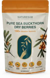 NATURESUM Himalayan Sea Buckthorn Berries Dry, High in Omega 3-6-9 & Rare 7 & Vitamin C