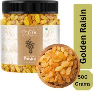 lila dry fruits Golden Raisins 500 GMS JAR Raisins
