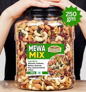 DAILYHERBS Mix Dryfuits | Mewa Mix | 250gm| Almonds, Raisins, Cashews, Apricots, Dates, Apricots, Gooseberry