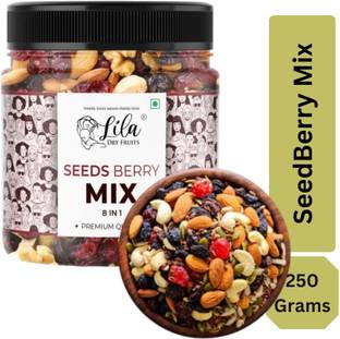 lila dry fruits Premium Seed Berry Mix 250g Jar Pack healthy SuperMix| Assorted Seeds & Nuts