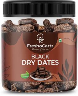 FreshoCartz Premium Black Dry Dates | Kala Sukha Khajoor | Dry Chuhara | Kali Kharak | Dry Dates
