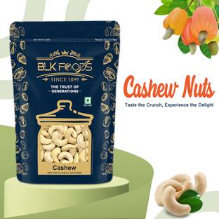 BLK FOODS Premium Whole 1kg Cashew Nuts Plain (100% Crunchy Kaju) Cashews