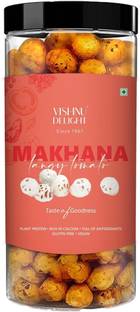 VISHNU DELIGHT Tangy Tomato Flavour Roasted Makhana Jar - Healthy & Crunchy Snack | Gluten Free Fox Nut