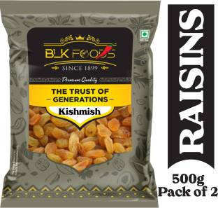 BLK FOODS 1 Kg Daily Kishmish (500g x 2) Raisins