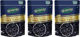 Happilo Premium Seedless Black Raisins Value Pack, ,500 g x Pack of 3 Raisins