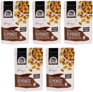 WONDERLAND Roasted & Salted Almonds 1kg (Pack of 5-200g Each) Almonds