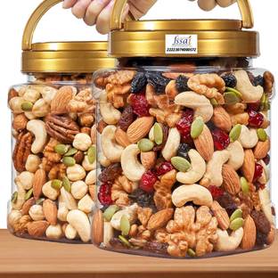 SHIVAAY Dry Fruits Nut Mix Green Raisin, Almonds, Cashews, Apricots, Walnuts Almonds, Apricots, Cashews, Raisins, Pistachios, Walnuts, Figs, Assorted Seeds & Nuts, Dry Dates