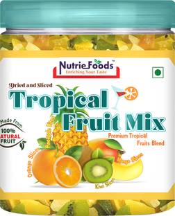 Nutriefoods Premium Tropical Fruit Mix | Dried & Sliced | 100% Natural & Premium Orange, Mango, Kiwi, Pineapple