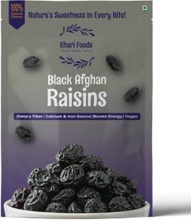 Khari Foods Premium Black Raisins, Kishmish Dry Fruits, No Added Sugar Raisins