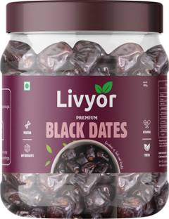 LIVYOR Black Dates | Khajur | Khajoor khajuri Dry Fruits Dates