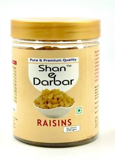 Shan e Darbar Premium Seedless Plain Green Raisins | Dry Fruit Kishmish Fresh & Natural Raisins